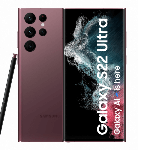 Samsung Galaxy S22 Ultra 256GB 8GB Ram Burgundy - Available in and