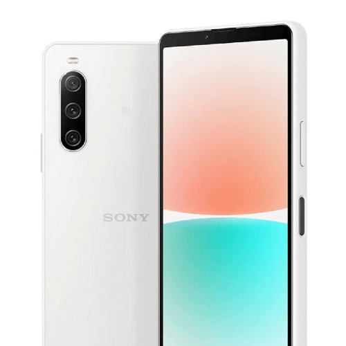 Sony Xperia 10 mark 5 128GB 6GB Ram White smartphone with a sleek design and vibrant display.