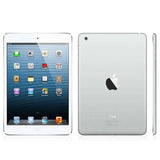 Apple iPad Mini 16GB showing front and back view, featuring a sleek design and vibrant display.
